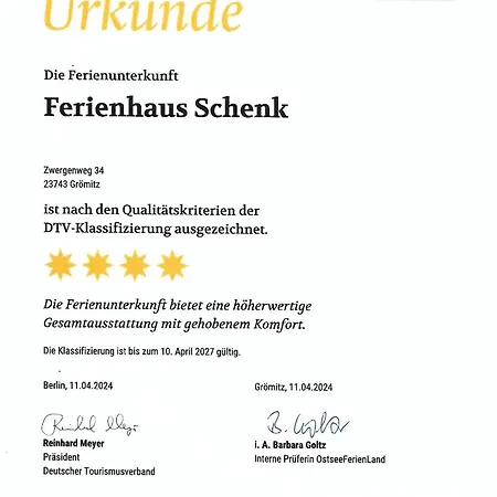 Ostseeoase Schenk Ferienhaus Grömitz